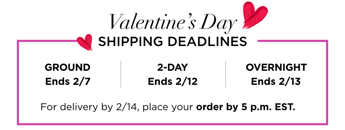 Valentines Day Shipping Deadlines