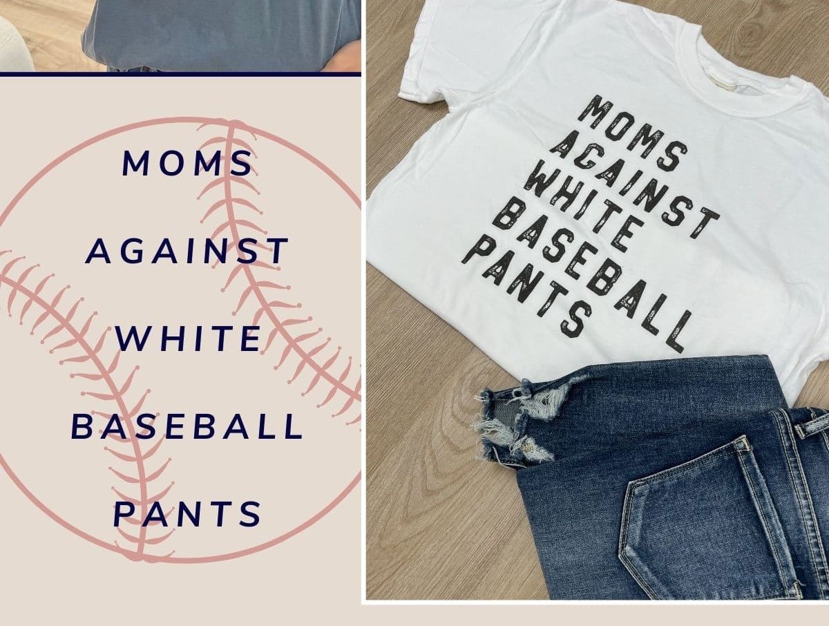 moms against white baseball pants