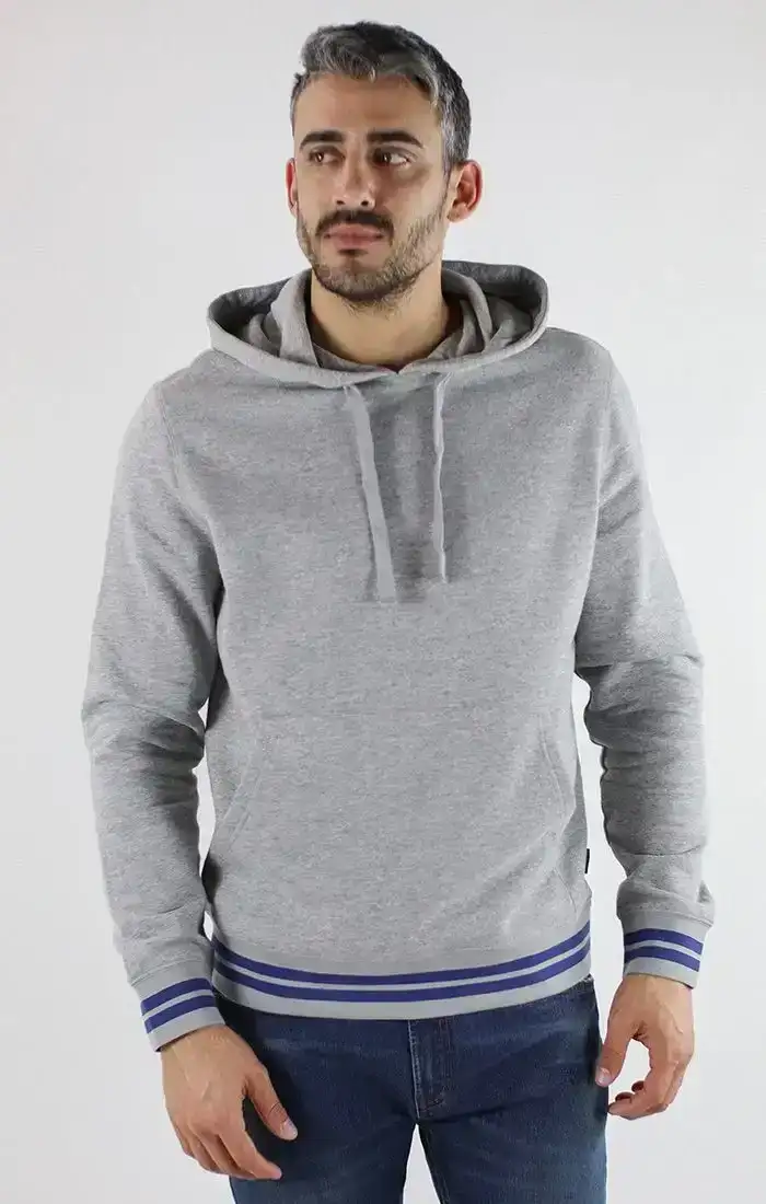 Image of Heather Grey Soft Touch Varsity Hoodie