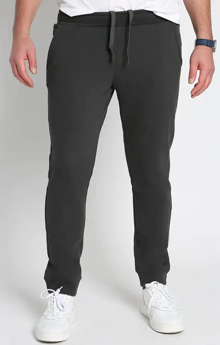 Image of Charcoal Sueded Fleece Jogger