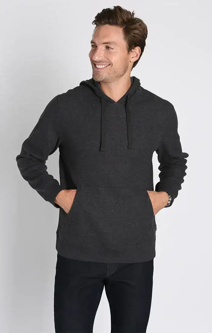 Image of Charcoal Bedford Brushed Waffle Hoodie