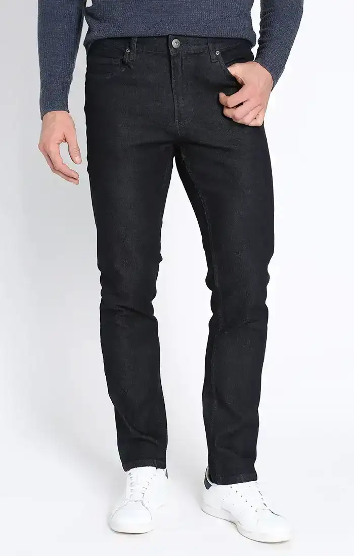 Image of Dark Wash Straight Fit Mens Denim