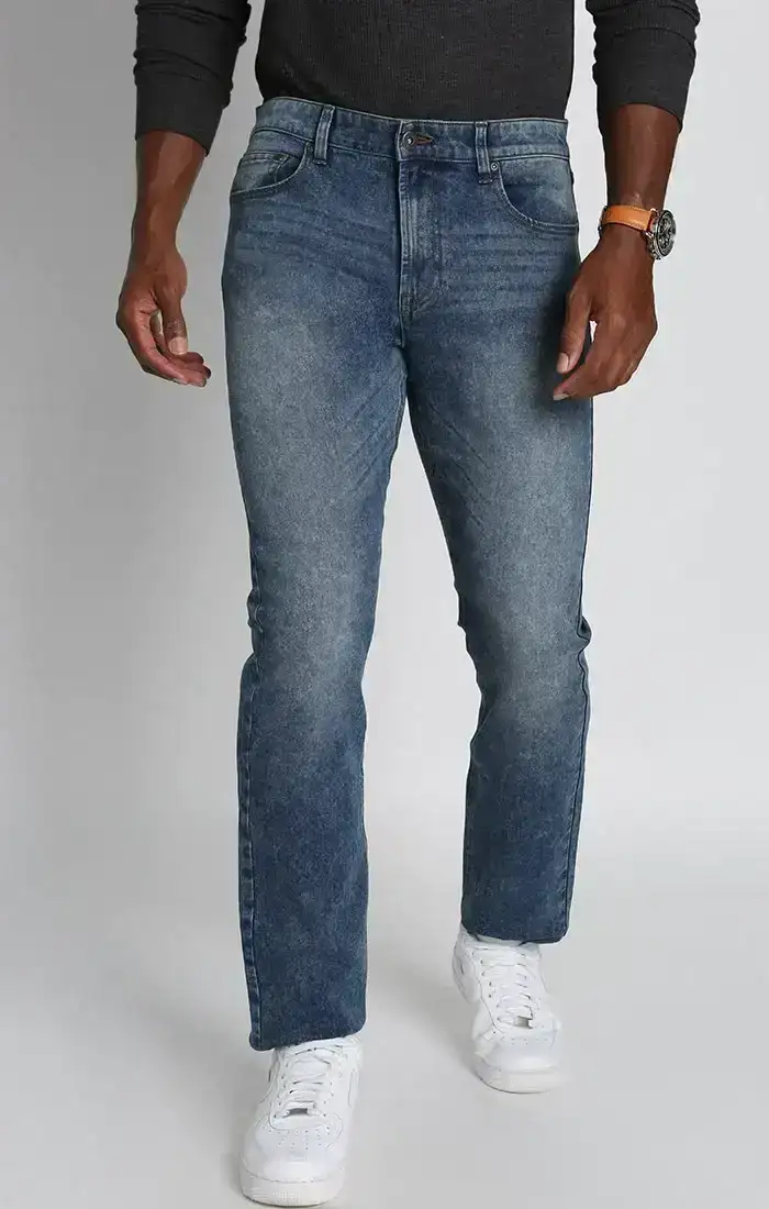 Image of Acid Blue Slim Fit Stretch Denim