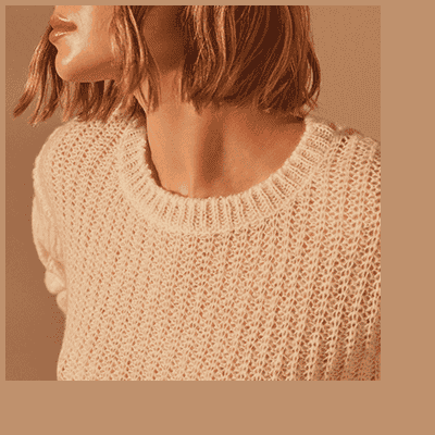 LIGHTWEIGHT OPEN KNIT CASHMERE SWEATER