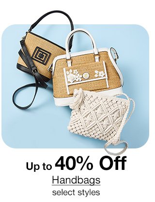 Up to 40% Off Handbags, select styles