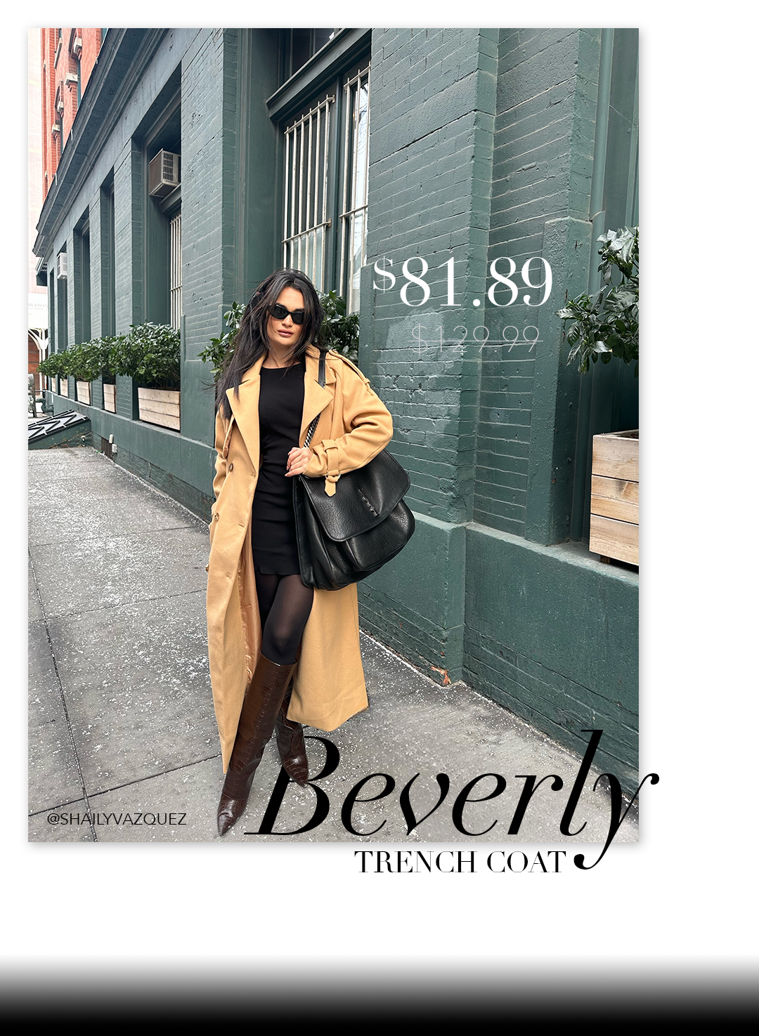 TAN BEVERLY TRENCH COAT