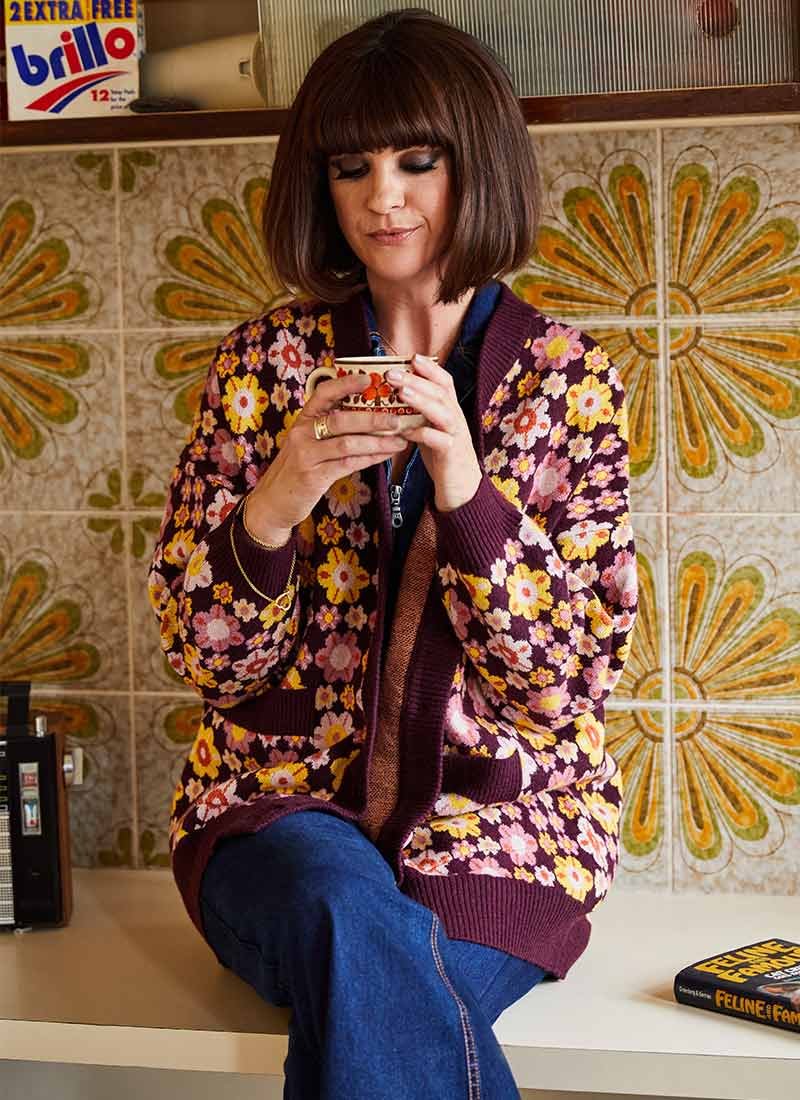 Image of Dawn O’Porter X Joanie - Cosmo Oversized Floral Print Cardigan