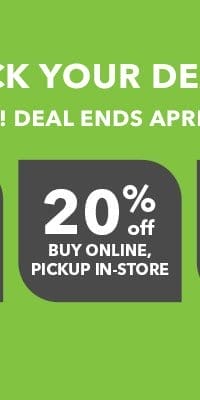 20% off buy online, pickup in-store.
