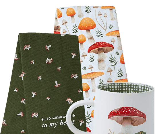 Spring Mugs and Towels.