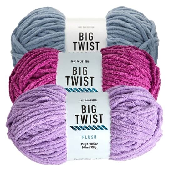 Big Twist Plush and Pound Plus Yarn.