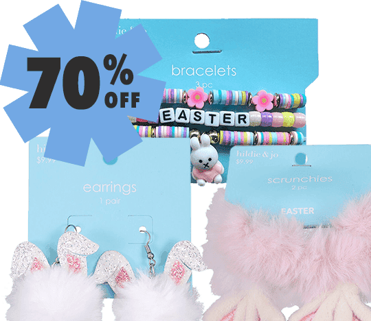 70% off Easter Jewelry & Hair Accessories