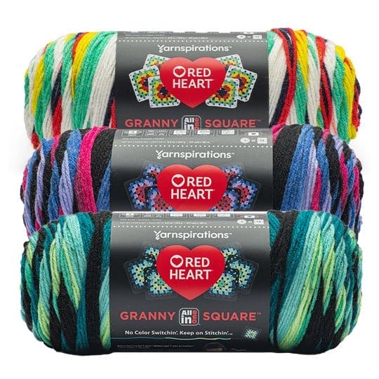 \\$7.99 Red Heart All in One Granny Square and Jumbo Yarn. Reg. \\$9.49