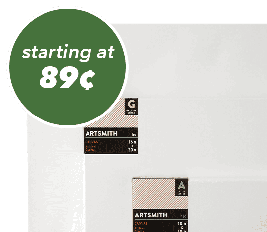 Artsmith Fine Art Canvas. Starting at 89 cents.