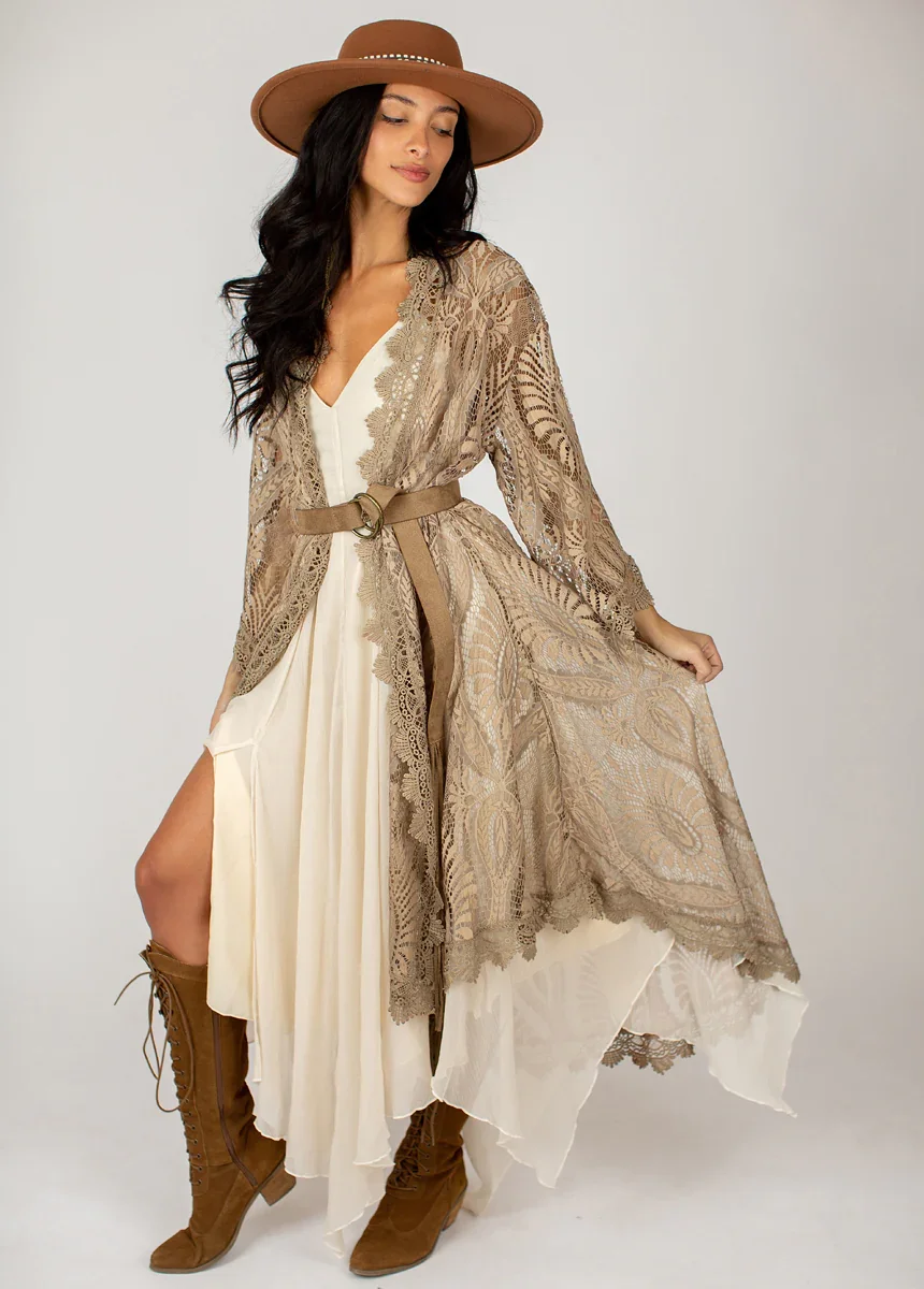 Image of Esme Kimono in Taupe