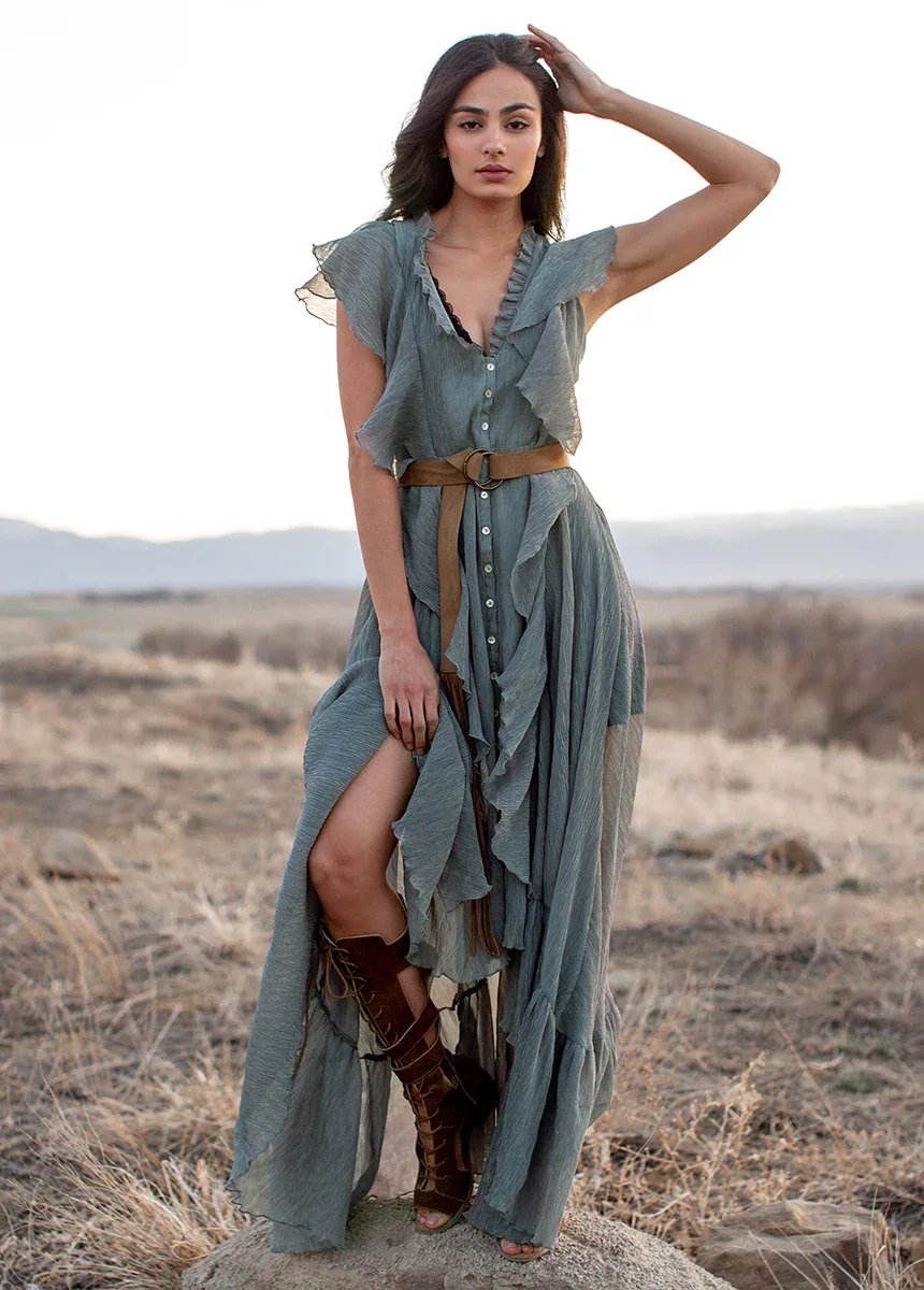 Image of Cass Dress in Island Sage
