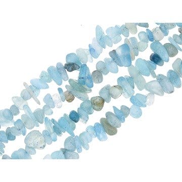 Aquamarine Chip Strand Set of 4 Approximately 30" in Length