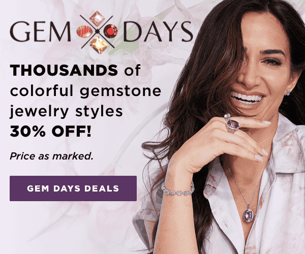 Gem Days Deals with thousands of colorful gemstone jewelry 30% Off. Price as marked. 