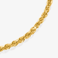 Solid Rope Chain 10K Yellow Gold 24''