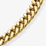 Hollow Miami Cuban Chain Necklace 10K Yellow Gold 22''