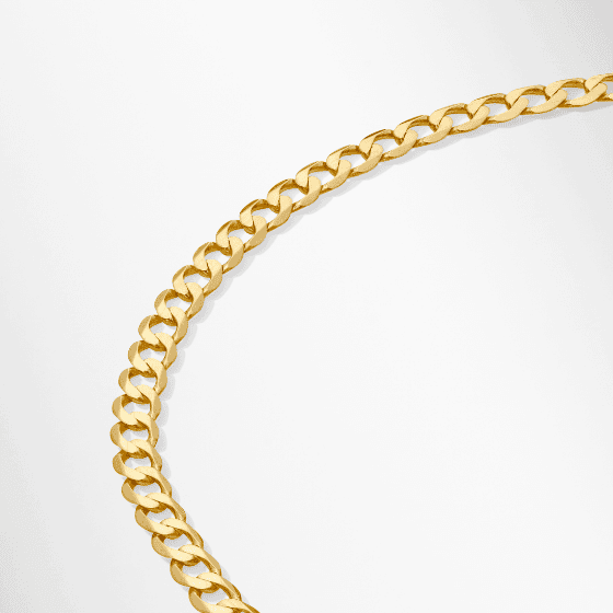 Hollow Cuban Chain Necklace 10K Yellow Gold 24''