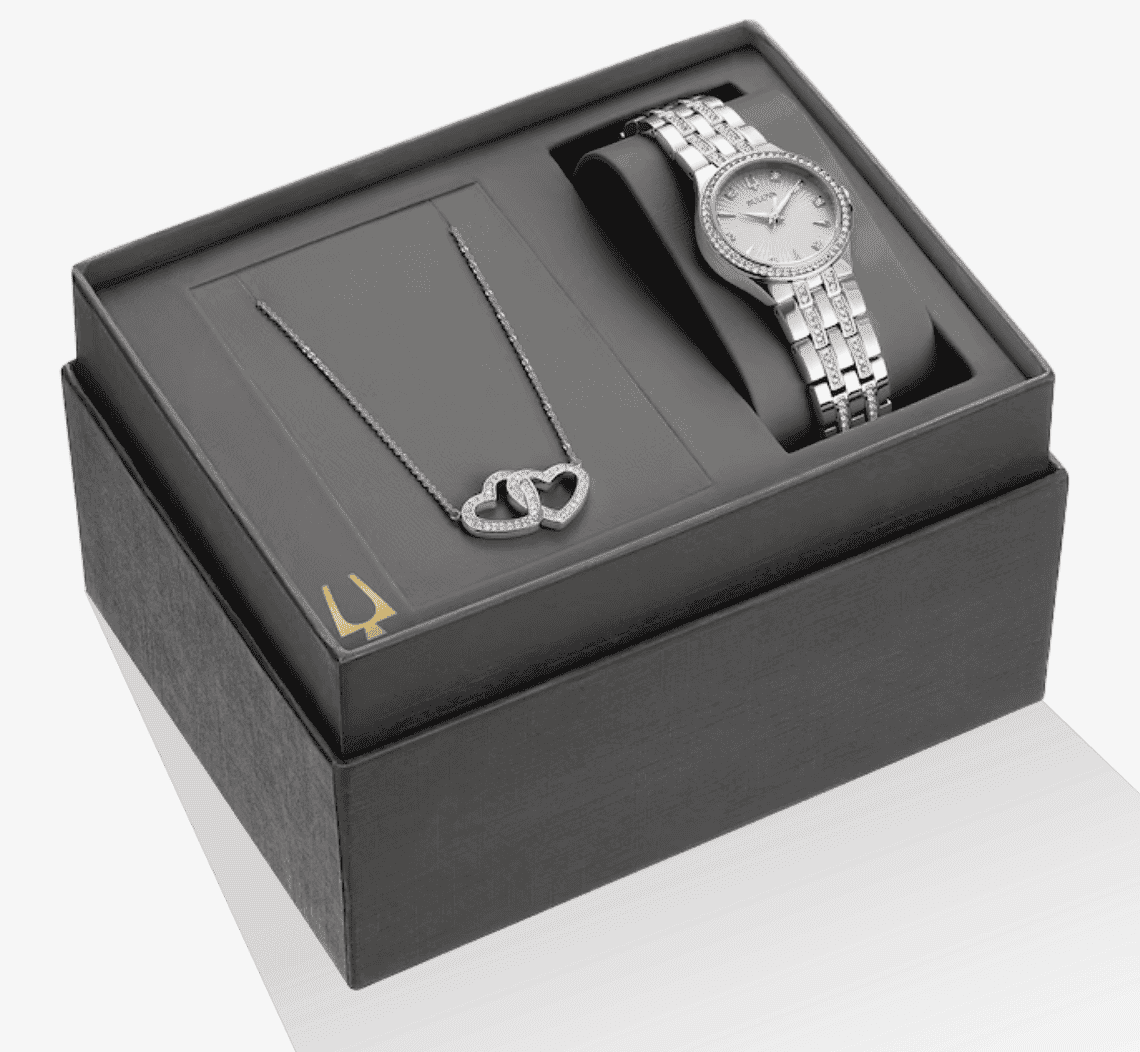 Bulova Crystal Women's Watch Gift Set 96X161