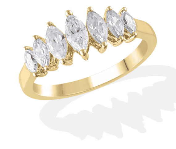 Lab-Created Diamonds by KAY Marquise-Cut Anniversary Band 1 ct tw 14K Yellow Gold