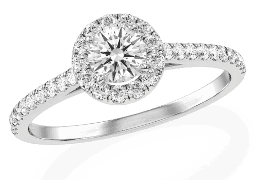 Round Diamond Bridal Ring and Matching Band 