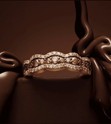 Le Vian Chocolate Waterfall Diamond Ring 7/8 ct tw 14K Honey Gold