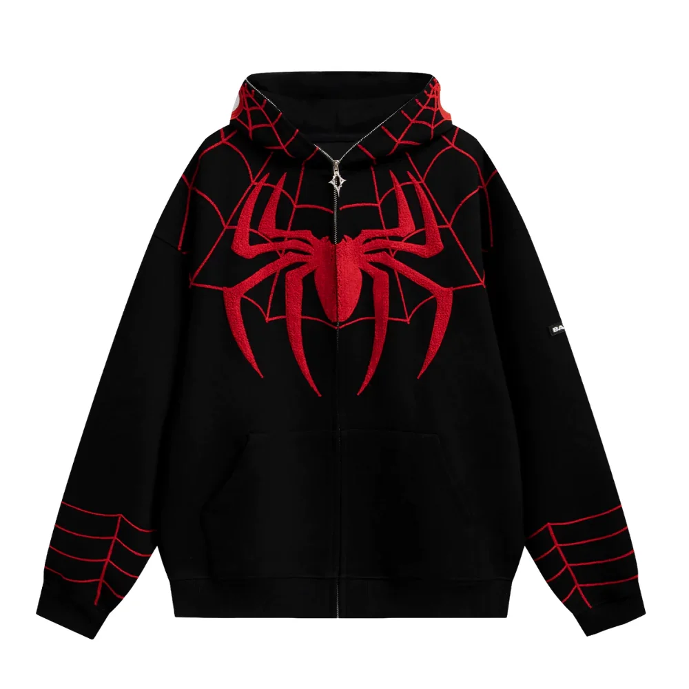 Image of High Street Spider Embroidered Hoodie