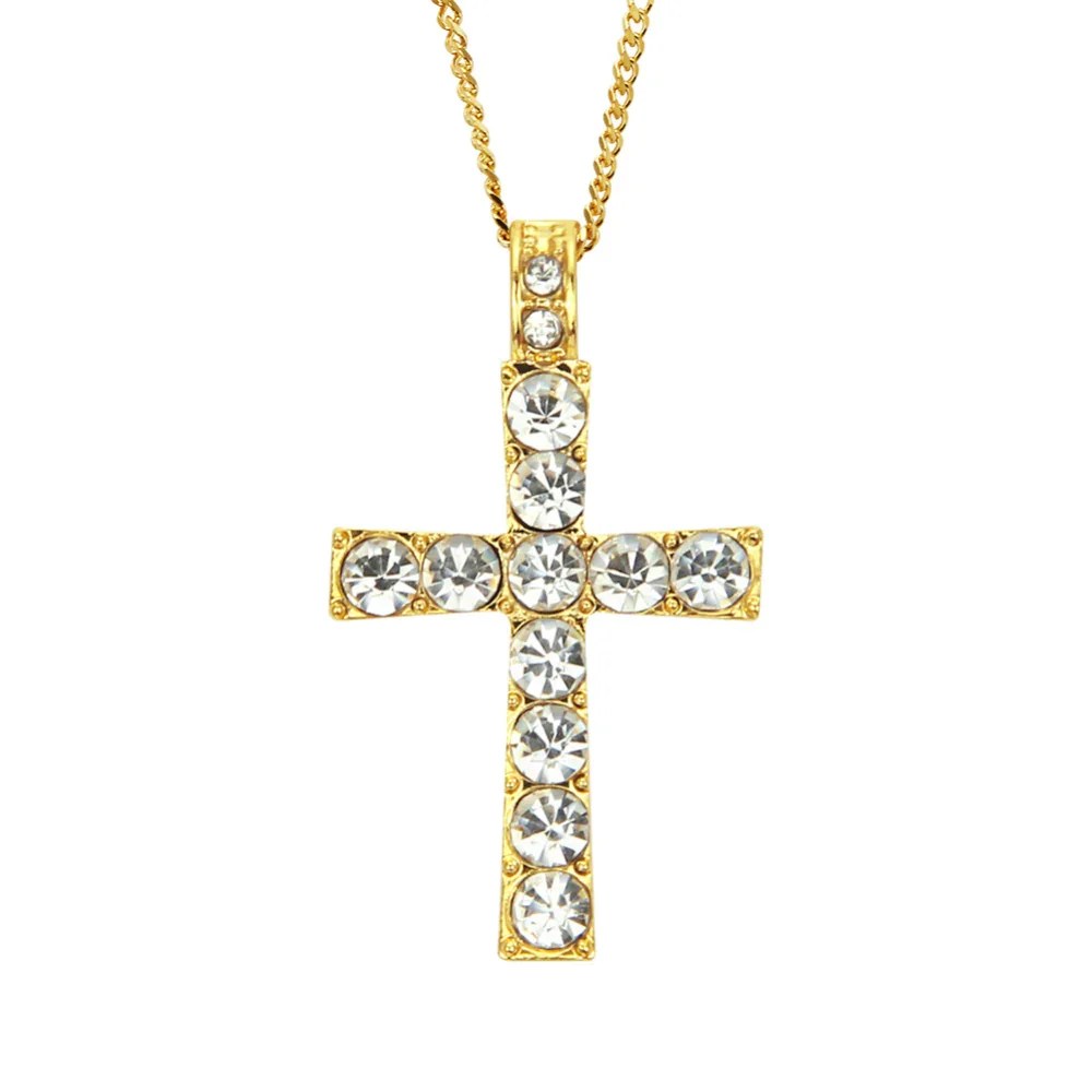 Image of Gold Cross Pendant Necklace