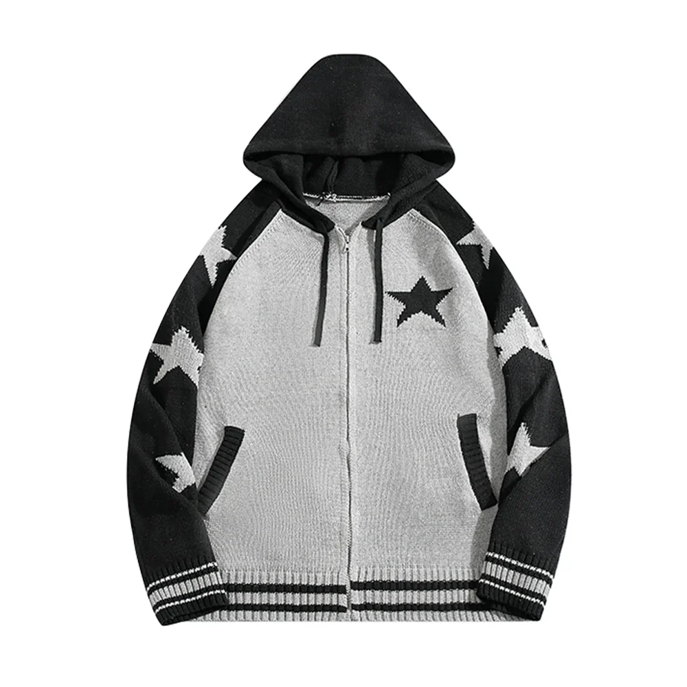 Image of American Retro Stars Cardigan Hoodies