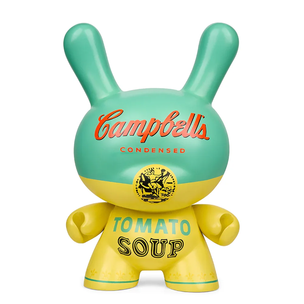 Image of Andy Warhol 20" Campbell's Soup Teal Dunny Sculpture by Kidrobot - Limited Edition of 20