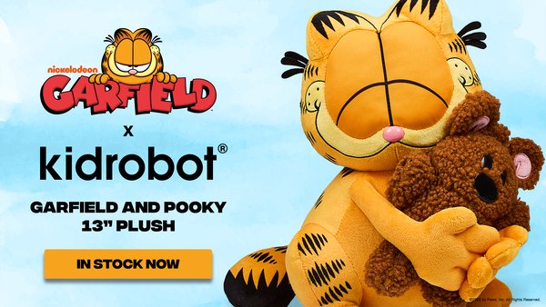 GARFIELD AND POOKY 13" MEDIUM PLUSH BY KIDROBOT