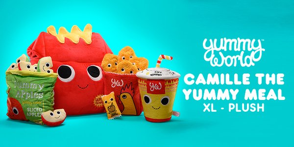 YUMMY WORLD CAMILLE THE YUMMY MEAL XL INTERACTIVE PLUSH BY KIDROBOT