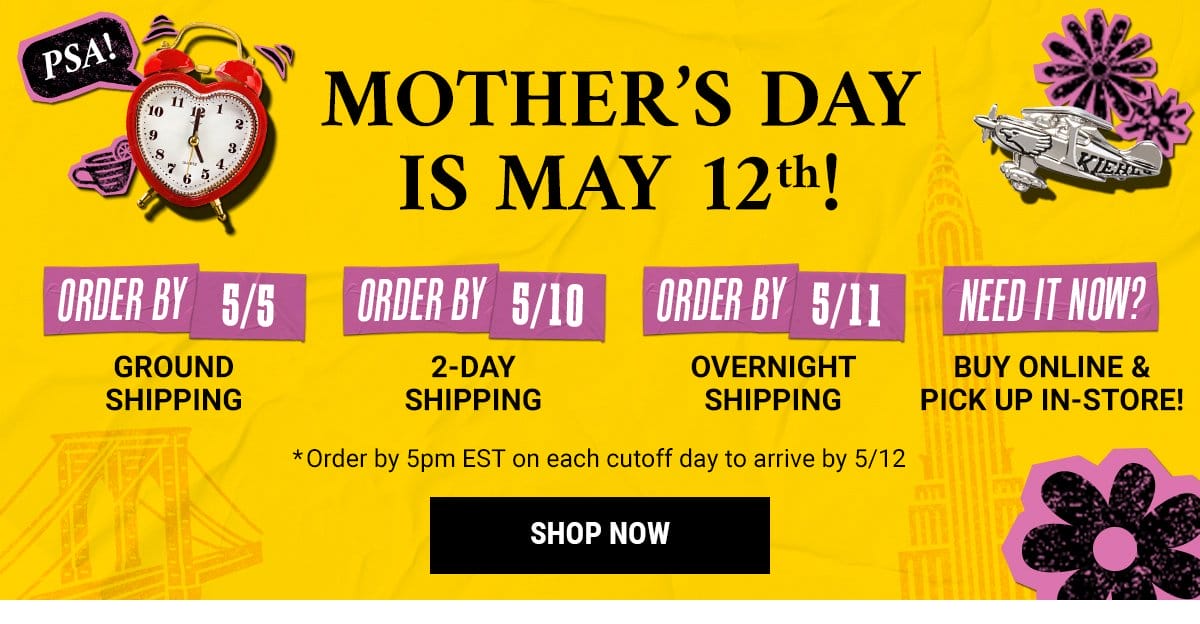 Mothers Day is May 12th!
