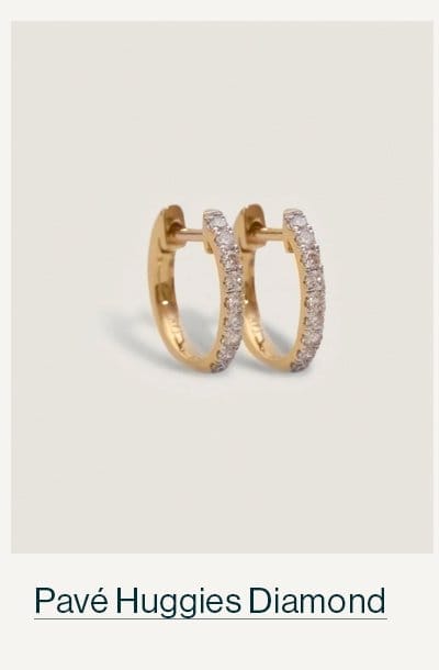 Pavé Huggie Earrings Diamond