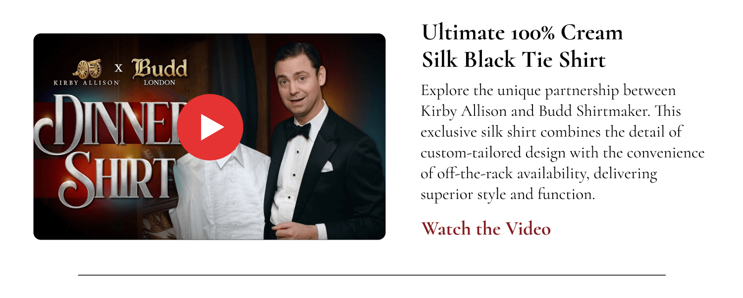 Ultimate 100% Cream Silk Black Tie Shirt