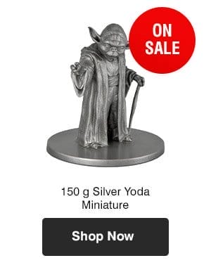 150 g Silver Yoda Miniature 