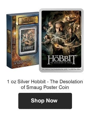 1 oz Silver Hobbit The Desolation of Smaug Poster Coin 