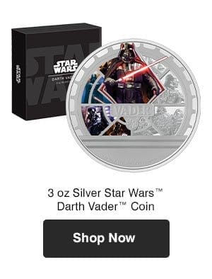 3 oz Silver Star Wars™ Darth Vader™ Coin