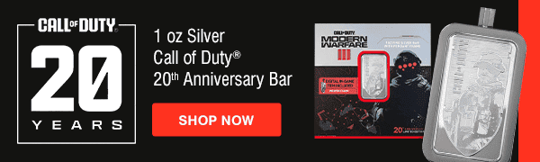 Buy 1 oz Silver Call of Duty® 20th Anniversary Bar