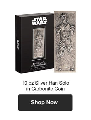 10 oz Silver Han Solo in Carbonite Coin