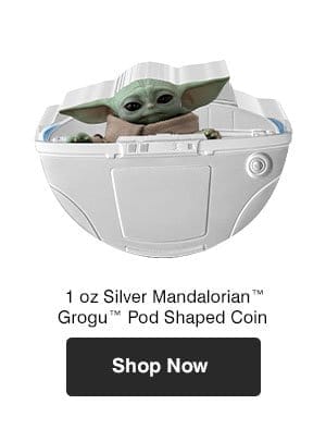 1 oz Silver Grogu™ Pod Shaped Coin