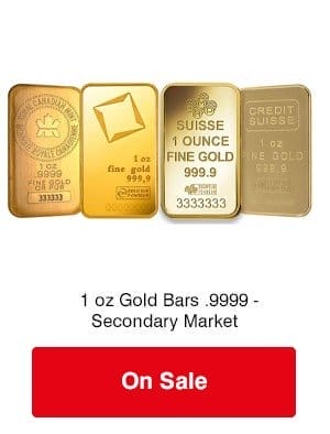 1 oz Gold Bars on sale 