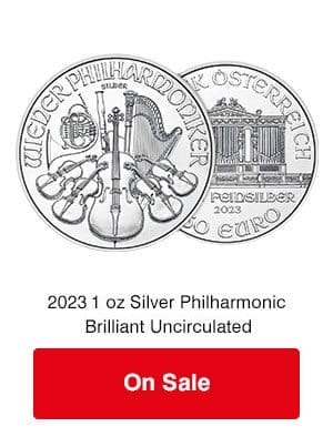 2023 1 oz silver Philharmonic BU on sale
