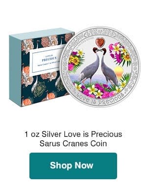 1 oz Silver Love is Precious Sarus Crane Coin (2024) 
