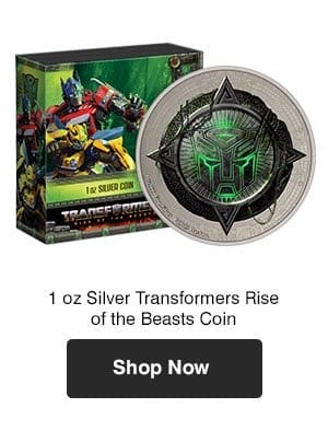 1 oz Silver Transformers Rise of the Beasts Coin (2023) 