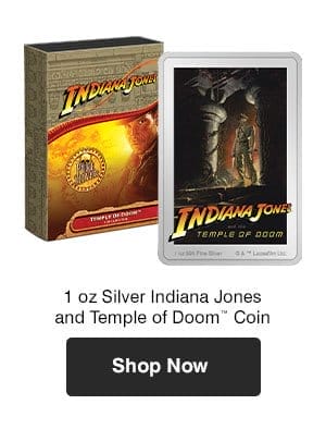 1 oz Silver Indiana Jones and Temple of Doom Coin