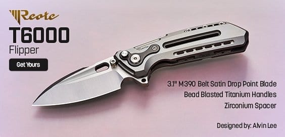 Reate Knives T6000 Button Frame Lock Flipper Knife
