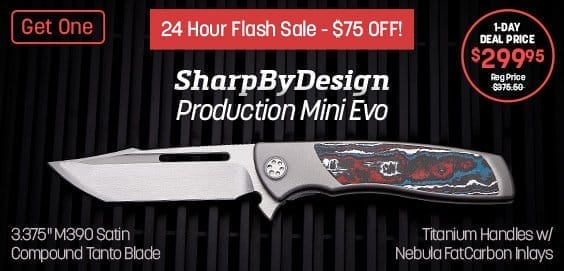 SharpByDesign Production Mini Evo Flipper Knife